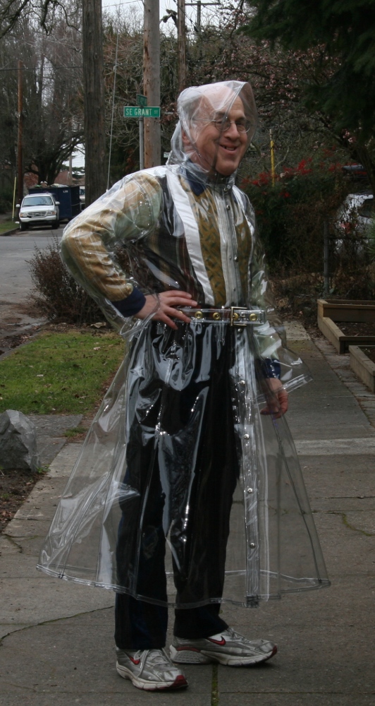 Long Clear Plastic Raincoat With Hood